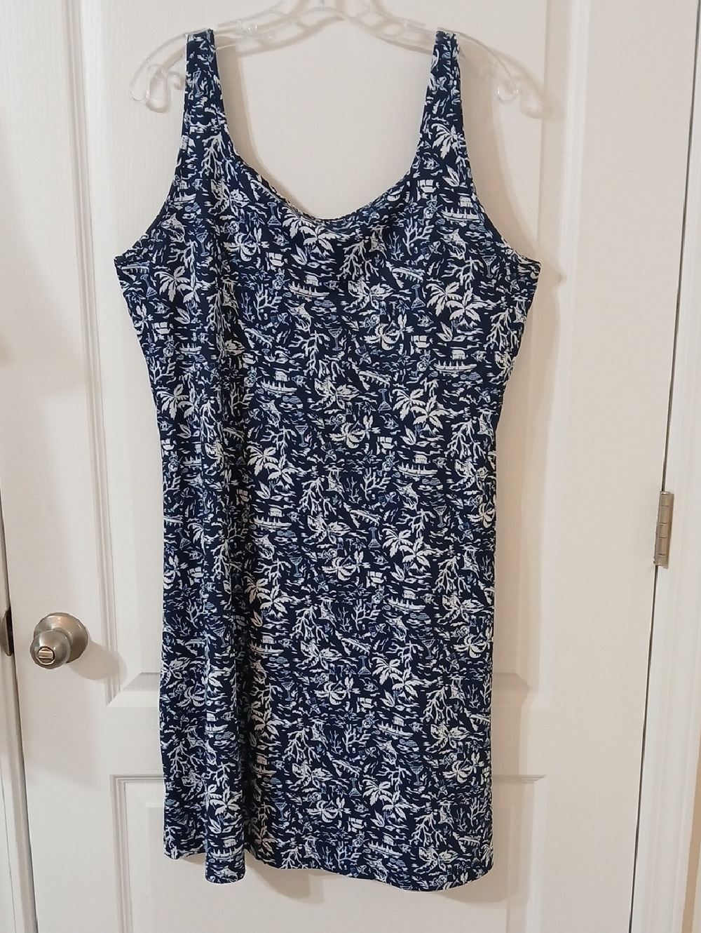 Columbia Navy and White Floral Mini Dress